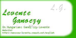 levente ganoczy business card
